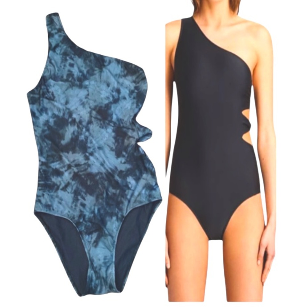 NEW AllSaints Tyed Black One Piece Swimming-suit Size L